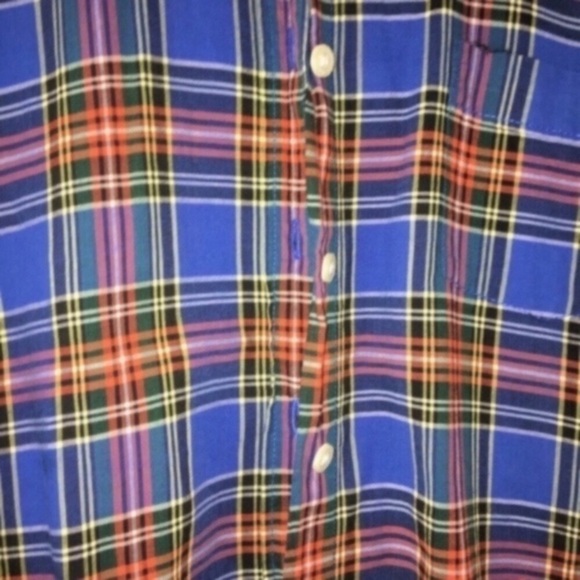 J. Crew Blue Plaid Button Down - Picture 3 of 5